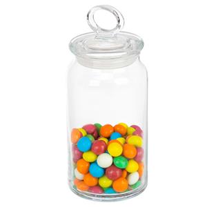 Pasabahce Snoeppot/voorraadpot met luchtdichte sierlijke deksel - voedsel - glas - 860 ml - D10 x H19 cm -