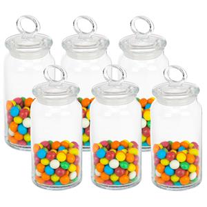 Pasabahce Voorraadpotten - 6x stuks - luchtdichte deksel - voedsel - glas - 3x van 860 ml - 3x van 1130 ml -