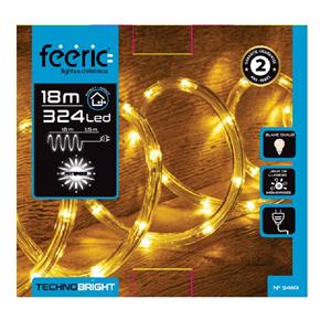 Feeric lights & Christmas Lichtslang/slangverlichting - 18 meter - 324 led lampjes - warm wit - kerstverlichting -