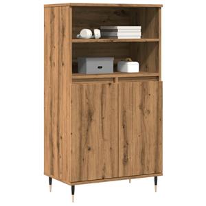 vidaXL Hoge kast 60x36x110 cm bewerkt hout artisanaal eikenkleurig