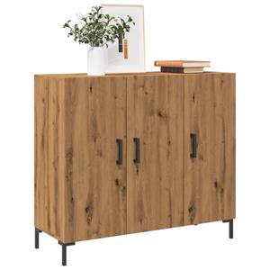 vidaXL Dressoir 90x34x80 cm bewerkt hout artisanaal eikenkleurig