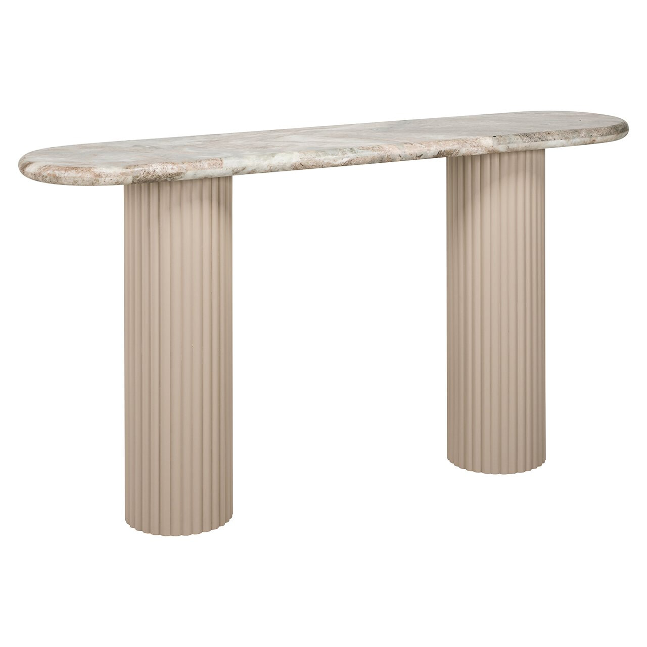 Richmond Interiors Richmond Ovale Sidetable Coronel Marmer, 160cm - Beige