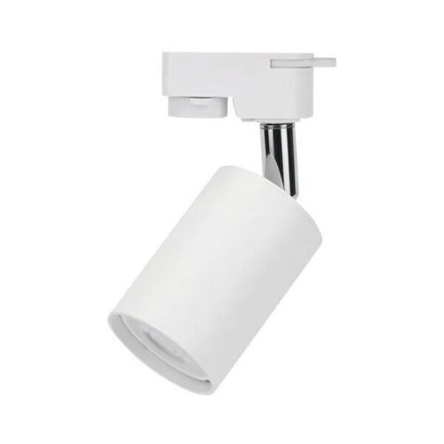 SILAMP Ledspot Op Witte Driefasige Stroomrail Voor Gu10lamp Elegant En Sober Hoek