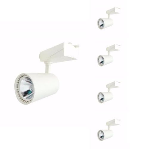 SILAMP Ledrailspot 30w 80° Eenfasig Wit (5 Stuks) Warm Wit 2300k 3500k