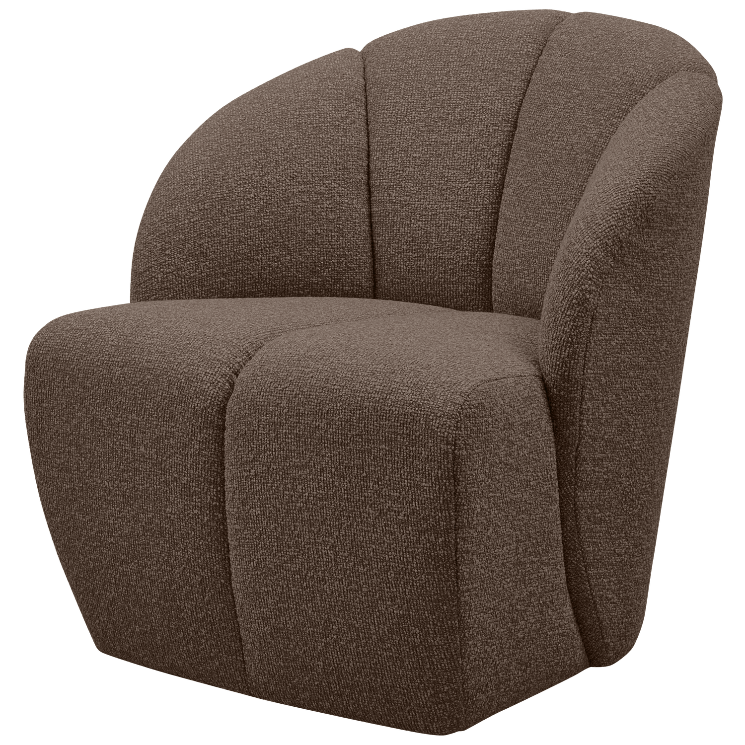 Mojo draaifauteuil boucle bruin melange