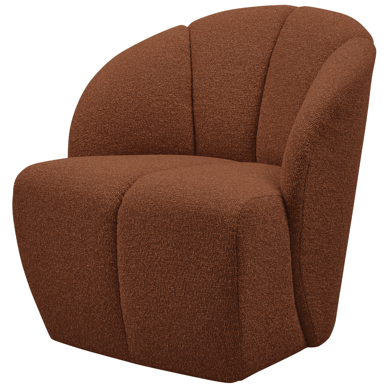 Mojo draaifauteuil boucle roest bruin melange