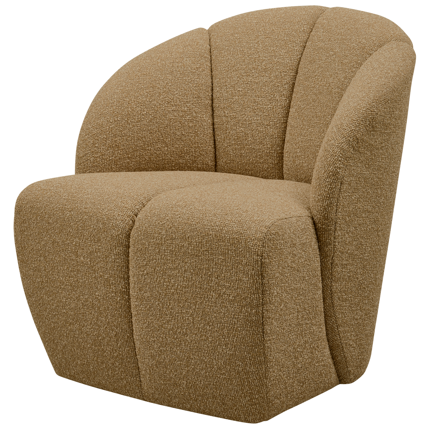 Mojo draaifauteuil boucle geel/bruin melange