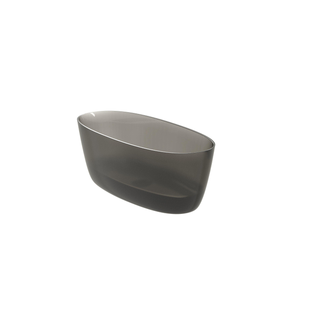 Riho Oval vrijstaand bad - 175x80cm - solid surface - semi transparant - frosted smoke B152002F01