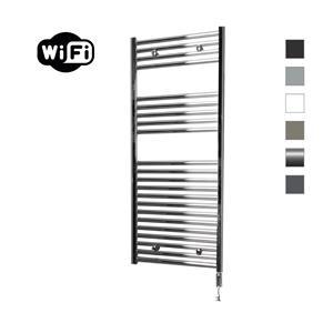 Sanicare elektrische design radiator 45x112cm chroom met WiFi en thermostaat rechts chroom