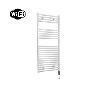 Sanicare elektrische design radiator 60x112cm wit met WiFi en thermostaat rechts chroom