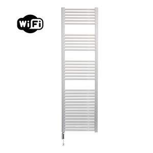 Sanicare elektrische design radiator 45x172cm wit met WiFi en thermostaat links wit