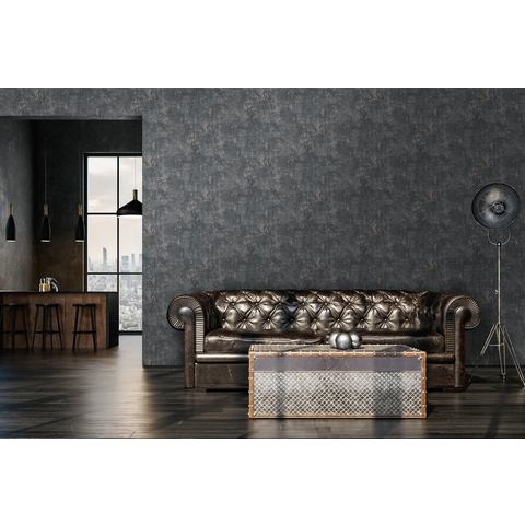 Living walls Vliesbehang Stories of Life Tapete Metallic Betonoptik Schwarz Bronze (1 stuk)