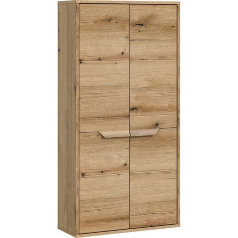 Welltime Halfhoge kast Kayu, Höhe 132cm, stehend/hängend montierbar, 2 Türen, 3 Einlegeböden