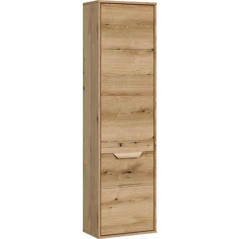 Welltime Hoge kast Kayu, Höhe 164 cm, stehend/hängend montierbar, 1 Tür, 4 Einlegeböden