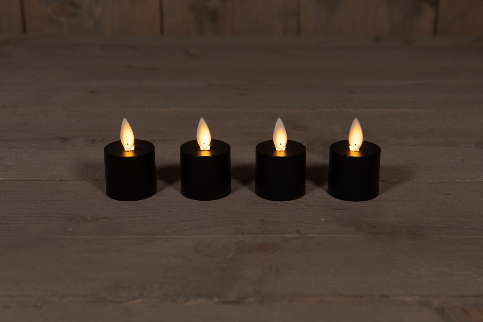 Anna's Collection Extension Set 4 Rechargeable Black Tealight Moving Flame - 