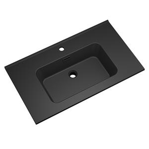 Wiesbaden Wastafel Ribbella 80 cm Mat Zwart
