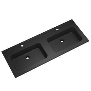 BWS Wastafel  Bella 120 cm Mat Zwart 