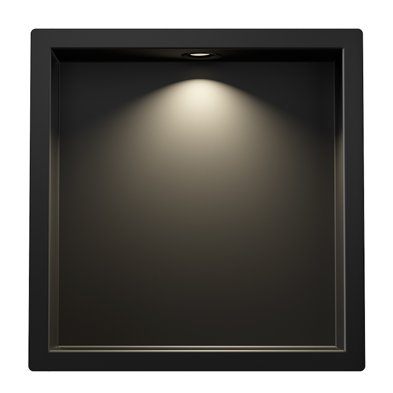 BWS Inbouwnis  Albert 30x30x7 cm Met Led Mat Zwart 