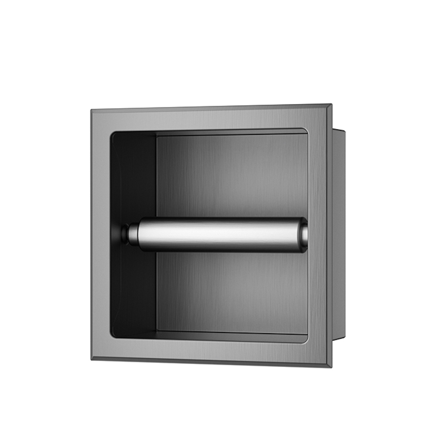 BWS Toiletrolhouder Inbouw  Milan Zonder Klep Gunmetal 