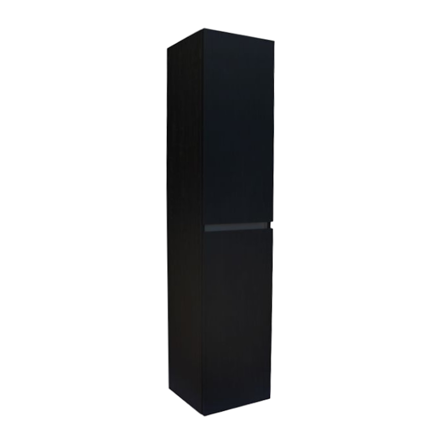 Sanilux Kolomkast  Trendline Met Greeplijst Mat Zwart 160x35x35 cm Black Oak 