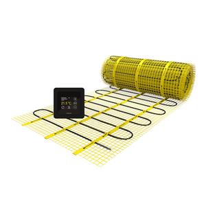 Magnum Elektrische Vloerverwarming  Mat incl. Klokthermostaat Zwart 2.5 m2 