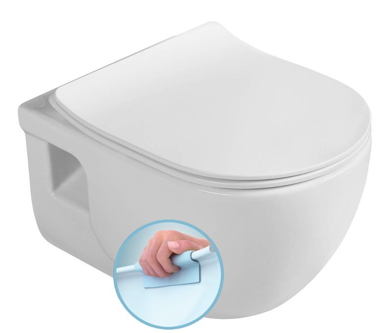 Sapho Brilla randloze toiletpot 36.5x53cm wit