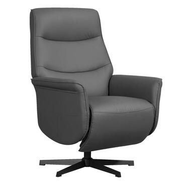 Leen Bakker Relaxfauteuil Boaz - polyester - antraciet