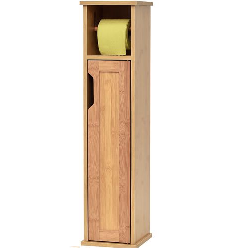 4Goodz Toiletrolhouder Met Toiletroldispenser Trinidad - 18x18x75 Cm - Bruin