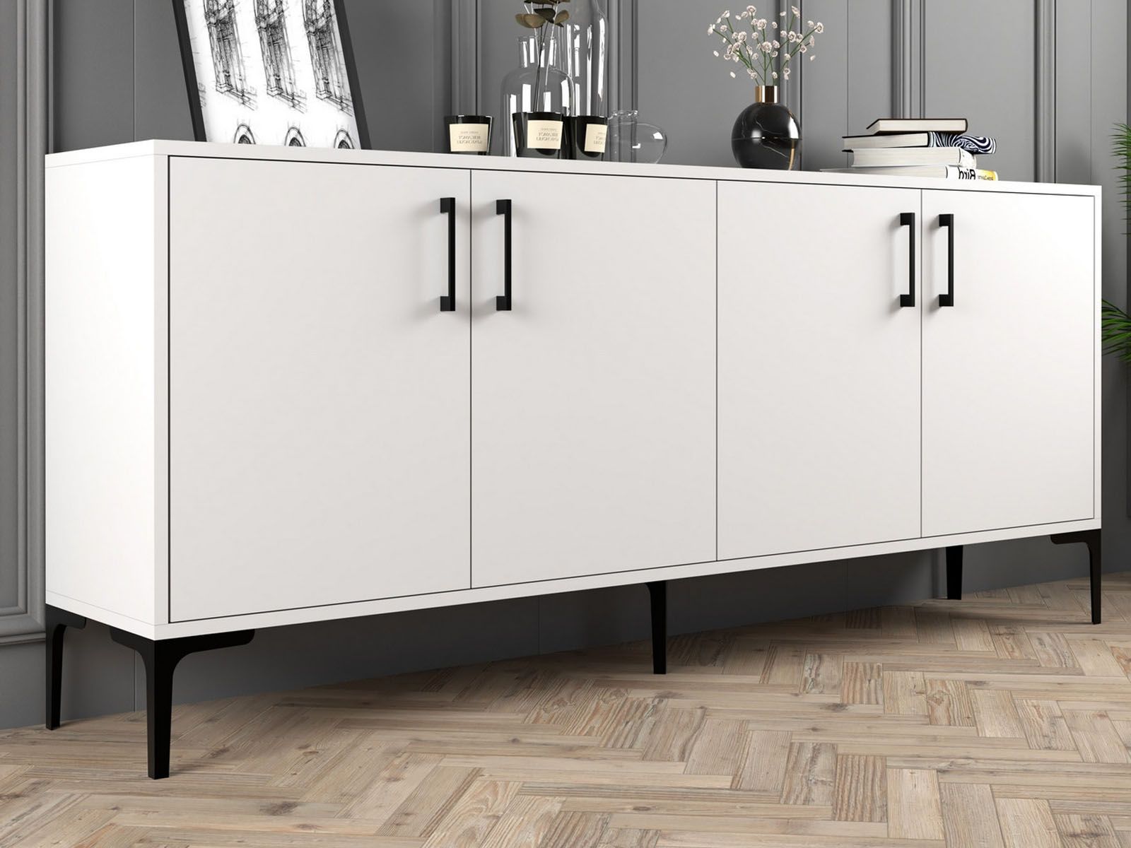 Mobistoxx Dressoir KIAN 4 deuren wit