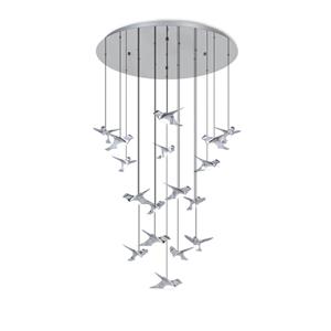 EGLO Stars Of Light LED-Pendel Paratebueno chrom rund 17-fl.