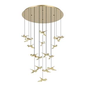 EGLO Stars Of Light LED-Pendel Paratebueno messing rund 17fl