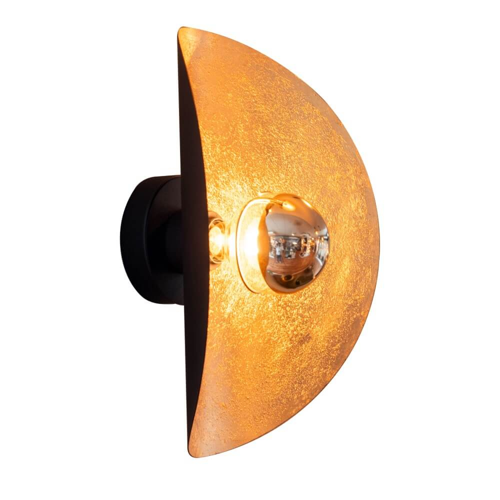 Stars of Light Zwarte wandlamp Saceda met goud 390394