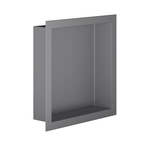 SaniSupreme Inbouwnis Badkamer Douche Gunmetal Grijs 30,5 X 30,5 X 7 Cm