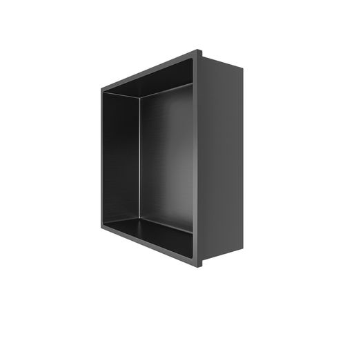 SaniSupreme Inbouwnis Badkamer Douche Rvs Gunmetal Grijs 30x30x10cm