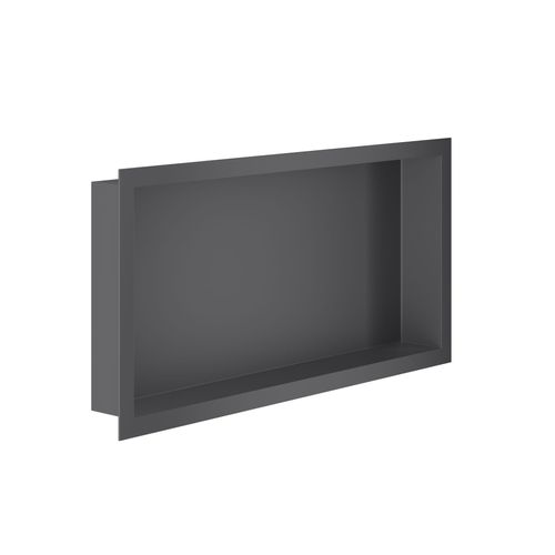 SaniSupreme Inbouwnis Badkamer Douche Rvs Gunmetal Grijs 30x60x7cm