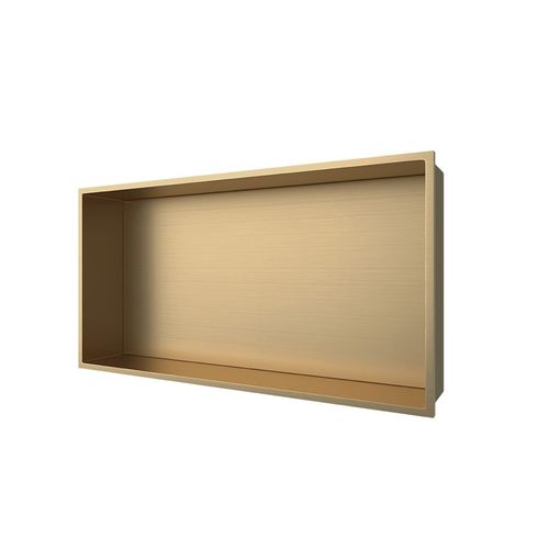 SaniSupreme Inbouwnis Badkamer Douche Rvs Geborsteld Goud 30x60x10cm