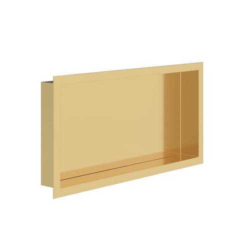 SaniSupreme Inbouwnis Badkamer Douche Geborsteld Goud 30x60x7cm