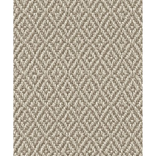 Praxis Vliesbehang Met Sisal Ruit Weefsel Grijs-beige - Zand