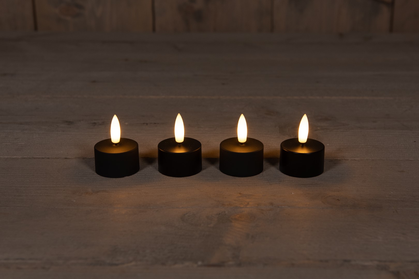 Anna's Collection Extension Set 3D Wick 4 Induct Rechargeable Black Tealight - 