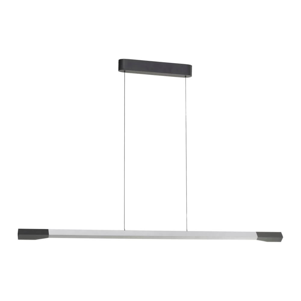 Paul Neuhaus LED-Hängelampe Hoop, alufarben, 128 cm, dimmbar