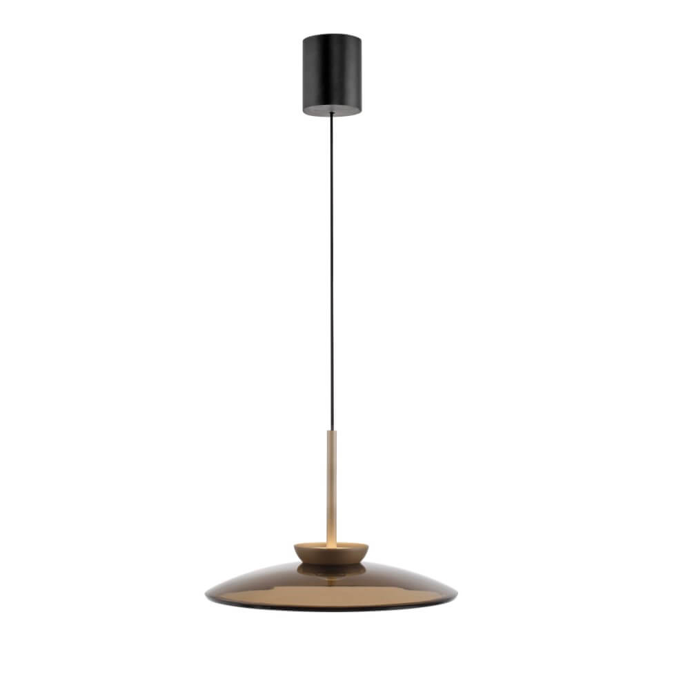 PURE LED-Hängelampe E-Moon bronze Glas/Aluminium Ø 50 cm CCT