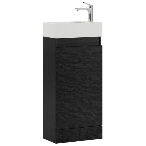 Badplaats Toiletmeubel Peru 40cm - Zwart Houtnerf