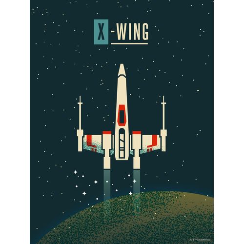 Disney Poster Star Wars X-wing Donkerblauw - 30 Cm X 40 Cm - 612858