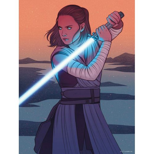 Disney Poster Star Wars Rey Oranje En Grijs - 30 Cm X 40 Cm - 612870