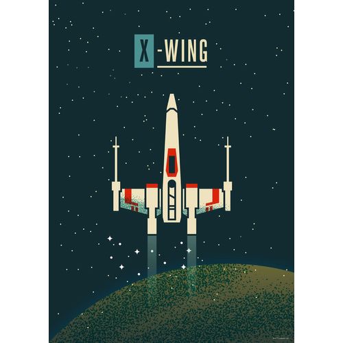 Disney Poster Star Wars X-wing Donkerblauw - 50 Cm X 70 Cm - 612860