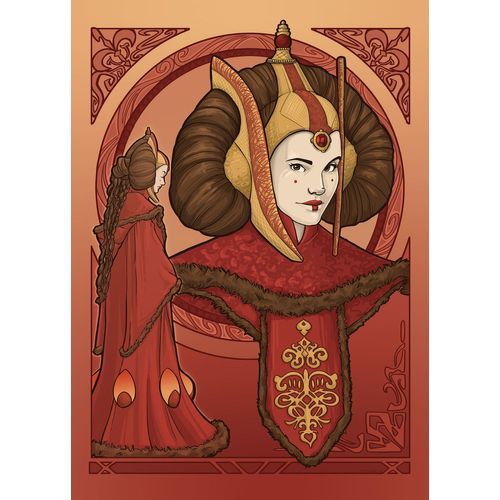 Disney Poster Star Wars Padmé Amidala Rood - 50 Cm X 70 Cm - 612866