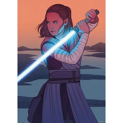 Disney Poster Star Wars Rey Oranje En Grijs - 50 Cm X 70 Cm - 612872