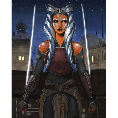 Disney Poster Star Wars Ahsoka Bruin En Blauw - 40 Cm X 50 Cm - 612862