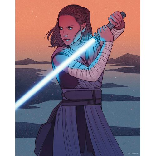 Disney Poster Star Wars Rey Oranje En Grijs - 40 Cm X 50 Cm - 612871