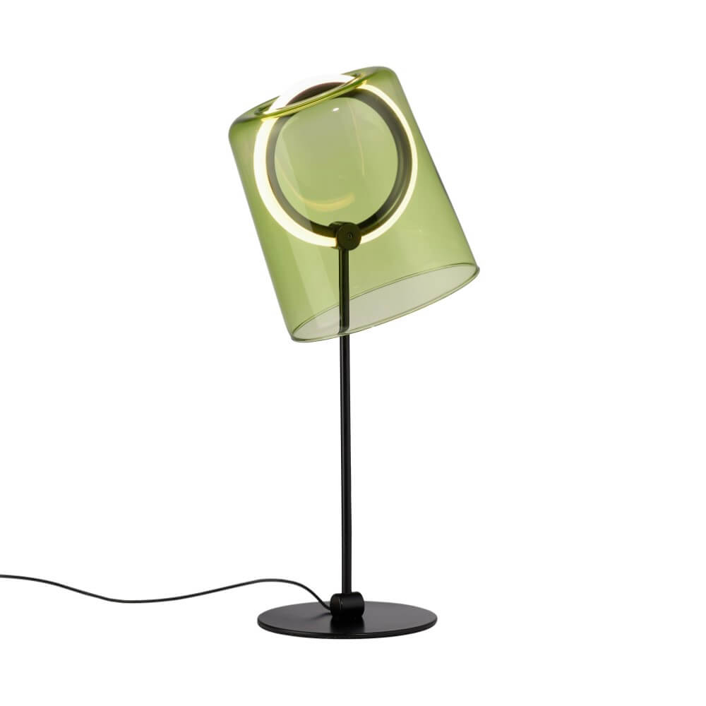 Paul Neuhaus Tafellamp Zula zwart met groen glas 4542-43